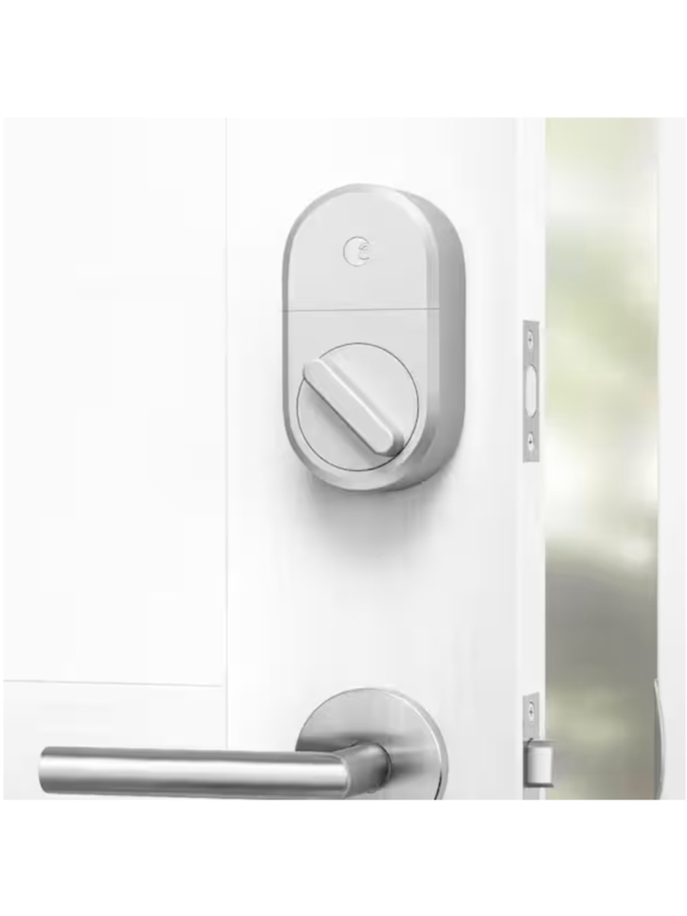 August Bluetooth Smart Lock Silver (Retrofits Over Existing Deadbolt)